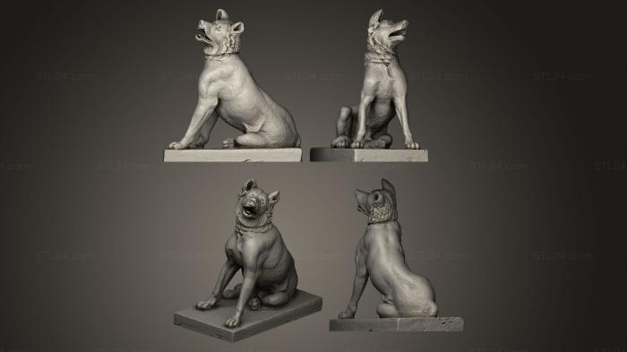 Статуэтки животных (Молосская гончая, STKJ_0082) 3D модель для ЧПУ станка